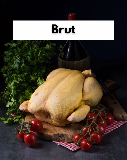 Chapon fermier Label Rouge de Challans noir effilé - Brut