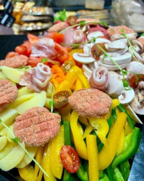 Plateau pierrade avec légumes 