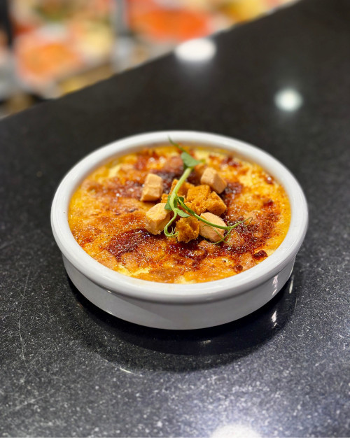 Crème brulée au foie gras et pain d'épices